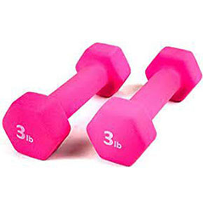 Dumbells 3lb-Plastic Coated Sparo