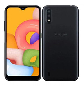 Samsung Galaxy A01, 5.7-inch, 16GB + 2GB RAM (Dual SIM), 13MP + 2MP Dual Camera, Black