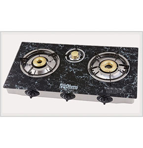 3-BURNER GAS STOVE - Ceramic Top