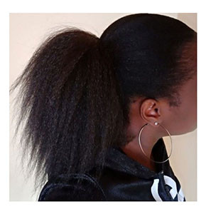 8 Inch Natural Kinky Straight Drawstring Ponytail Extension